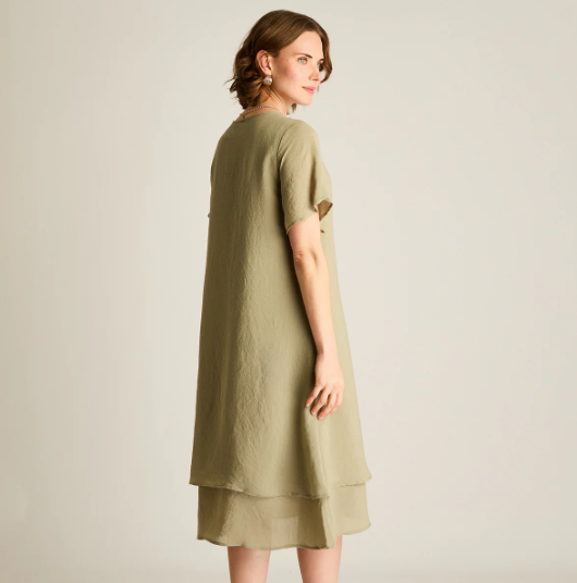 VESTIDO MIDI CON COLLAR 907534